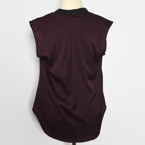 Y2K Converse One Star Burgundy Sleeveless Blouse M - Picture 4 of 8